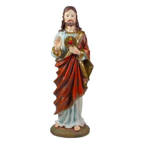 Sacred Heart of Jesus Standing Figurine Statue - 11" - IMAGE 1