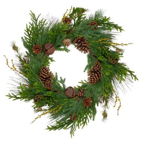 Rustic Pinecone Artificial Christmas Wreath - 26" - Unlit - IMAGE 1