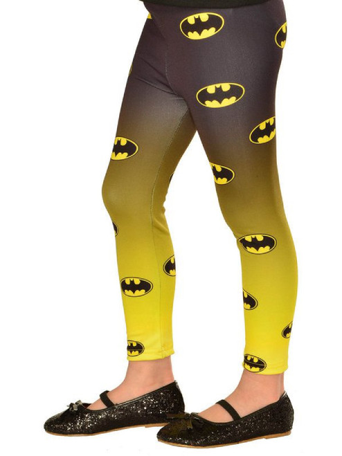 Batgirl Children's Leggings Girls Halloween Accessory- 6+ - IMAGE 1