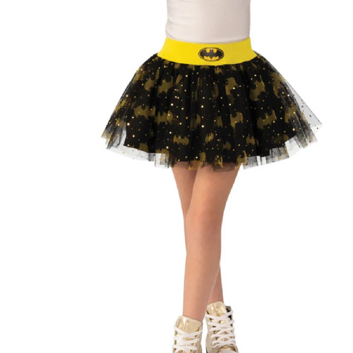 Bat Girl Tutu Skirt Girls Halloween Costume Accessory; One Size - IMAGE 1