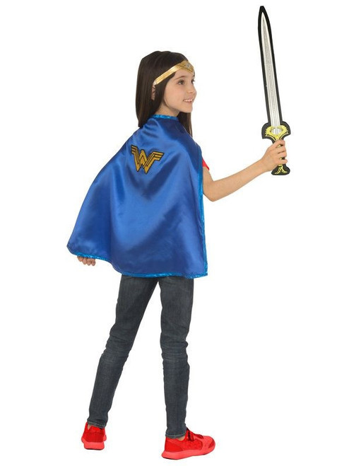 Girls Wonder Woman Halloween Cape and Sword Set - One Size - IMAGE 1