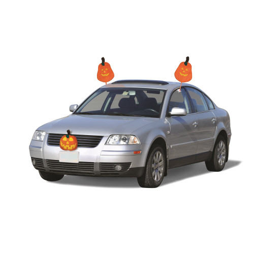 Pumpkins Decorating Halloween Car Kit - Universal Size - 19" - Orange and Yellow - IMAGE 1