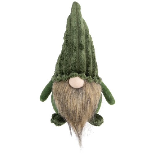 Plush Christmas Gnome Decoration - 12" - Green - IMAGE 1