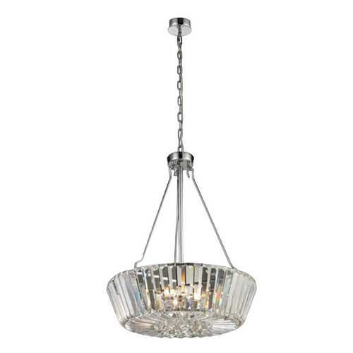 28" Crystal Palace Polished Chrome Chandelier - IMAGE 1