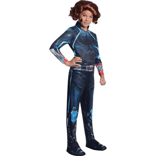 Blue Avengers Black Widow Girl Child Halloween Costume - Medium - IMAGE 1
