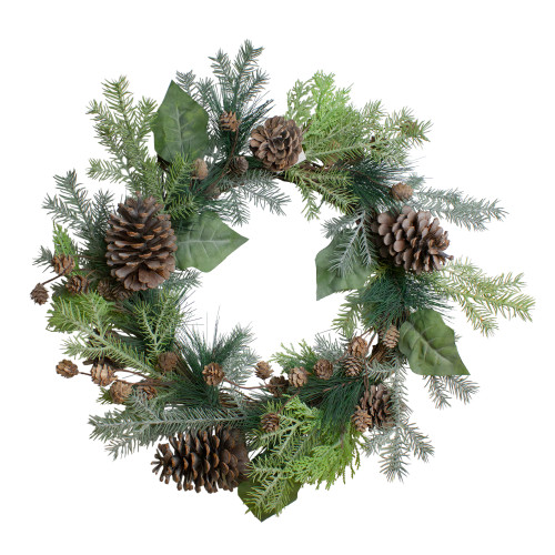 Pine Cone and Cedar Artificial Christmas Wreath - 20-Inch, Unlit - IMAGE 1