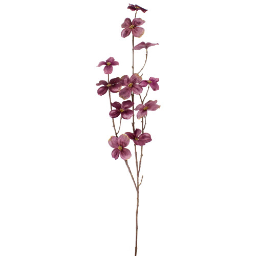 39" Pink Velvet Artificial Dogwood Floral Spray - IMAGE 1