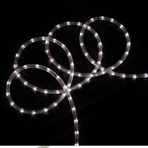 100ft Pure White LED Christmas Rope Lights - IMAGE 1