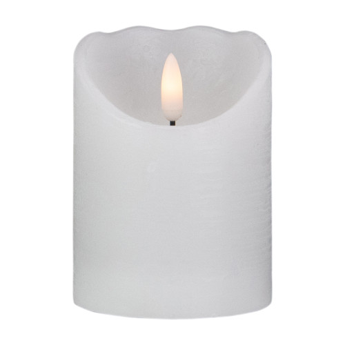 4" LED White Flameless Battery Operated Wax Candle - IMAGE 1