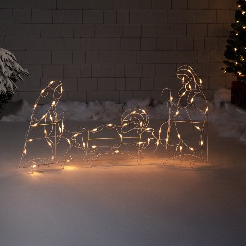 3-Piece Lighted Holy Family Nativity Scene Outdoor Christmas Decoration Set - IMAGE 1