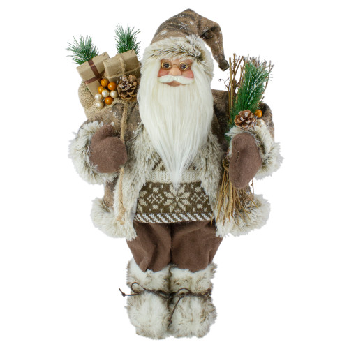 18" Standing Santa Christmas Figure with Presents - IMAGE 1