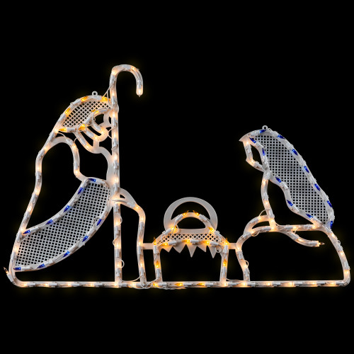 30" Lighted Holy Family Nativity Scene Christmas Window Silhouette - IMAGE 1