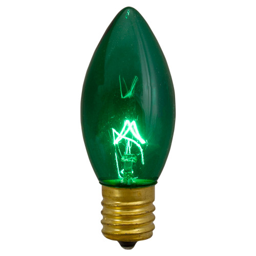 C9 Transparent Christmas Replacement Bulbs - Green - 4ct - IMAGE 1