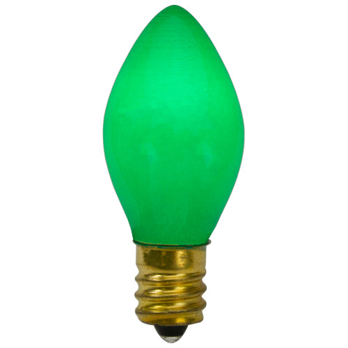 Pack of 4 Green Opaque C7 Christmas Replacement Bulbs - IMAGE 1