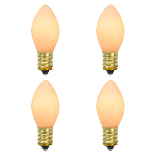 C7 Opaque Christmas Replacement Bulbs - White - 4ct - IMAGE 1