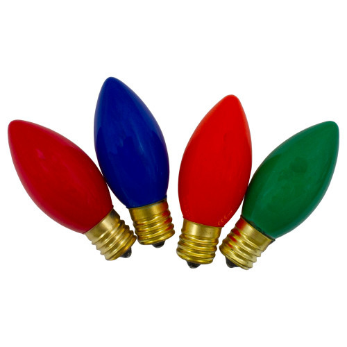 Pack of 4 Multi-Colored C9 Opaque Christmas Replacement Bulbs - IMAGE 1