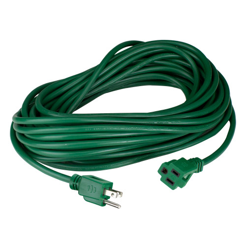 100ft Green 3-Prong Outdoor Extension Power Cord - IMAGE 1