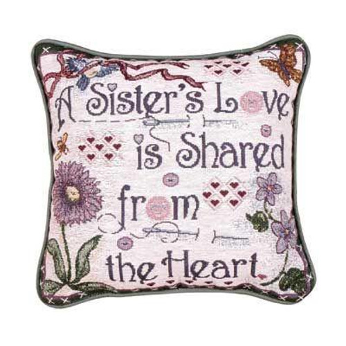 Sister Decorative Accent Throw Pillow 12" x 12" - IMAGE 1