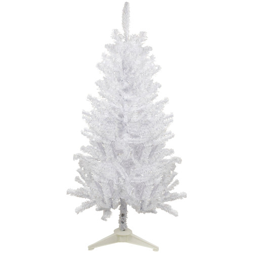 Medium Canadian Pine Artificial Christmas Tree - 4' - White - Unlit - IMAGE 1