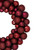 Burgundy 3-Finish Shatterproof Ball Christmas Wreath - 24", Unlit - IMAGE 3