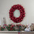 3-Finish Shatterproof Ball Christmas Wreath - 24" - Burgundy Red - Unlit - IMAGE 2