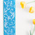 Blue with White Floral Design Wired Craft Ribbon 2.5" x 10 Yards - IMAGE 1