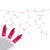 Mini Incandescent Icicle Christmas Lights - Pink - 3.5' White Wire - 100ct - IMAGE 1