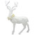 19" Frosted White Standing Reindeer Christmas Figure - IMAGE 3