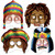 Club Pack of 48 Vibrantly Colored Hippie Masks Costume Accessory 11.75" - IMAGE 1