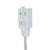 15' White Indoor Extension Power Cord with 3-Outlets and Safety Lock - IMAGE 3