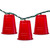 Party Cup Indoor Outdoor Patio Lights - Red - 6' Green Wire - 10ct - IMAGE 1