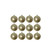 Matte Finish Glass Christmas Ball Ornaments - 2.75" (70mm) - Gold - 12ct - IMAGE 2