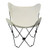 35" White Natural Butterfly Chair and Cover Combination with Black Frame - IMAGE 1