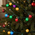 Multi Color Tinsel Filled Globe Light Set - 6.5 ft Green Wire - 10ct - IMAGE 2