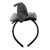 Gray Mesh Witch's Hat Halloween Headband Costume Accessory - IMAGE 3