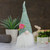 20" Green and White Plaid Spring and Easter Gnome Head Table Top Decor - IMAGE 2