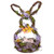 14.5" Purple and Green Artificial Floral Bunny Shaped Basket - IMAGE 2