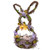 14.5" Purple and Green Artificial Floral Bunny Shaped Basket - IMAGE 4