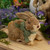 Sisal Easter Bunny Figure with Ribbon Bow Decoration - 8" - IMAGE 2