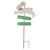 Easter Egg Hunt and Bunny Trail Outdoor Metal Spring Yard Stake - 25.5" - IMAGE 1
