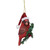 3.5" Red Cardinal Bird Wearing Santa Hat Christmas Ornament - IMAGE 1