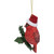 3.5" Red Cardinal Bird Wearing Santa Hat Christmas Ornament - IMAGE 5