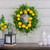 Lemons and Assorted Foliage Spring Wreath, Yellow and Green 20" - IMAGE 2