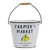 Lemons "Farmer's Market" Metal Bucket with Handle - 10.5" - White and Black - IMAGE 1