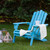 36" Blue Classic Folding Wooden Adirondack Chair - IMAGE 2