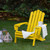 36" Yellow Classic Folding Wooden Adirondack Chair - IMAGE 2