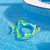 31" Green Inflatable Fish Children's Swim Ring Tube Float - IMAGE 2
