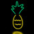 LED Pineapple Neon Lighted Wall Art - 16" - Yellow and Green - IMAGE 5