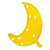 LED Lighted Crescent Moon Marquee Wall Art - 9.5" - Yellow - IMAGE 5