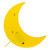 LED Lighted Crescent Moon Marquee Wall Art - 9.5" - Yellow - IMAGE 6